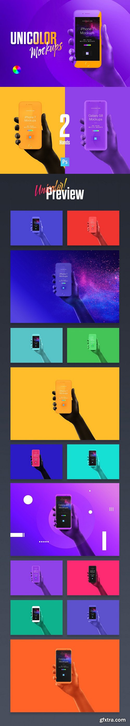 Unicolor Hands Mockups 1787201