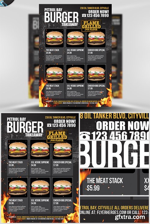 Burger Takeaway Flyer Template Burger Takeaway Flyer Template