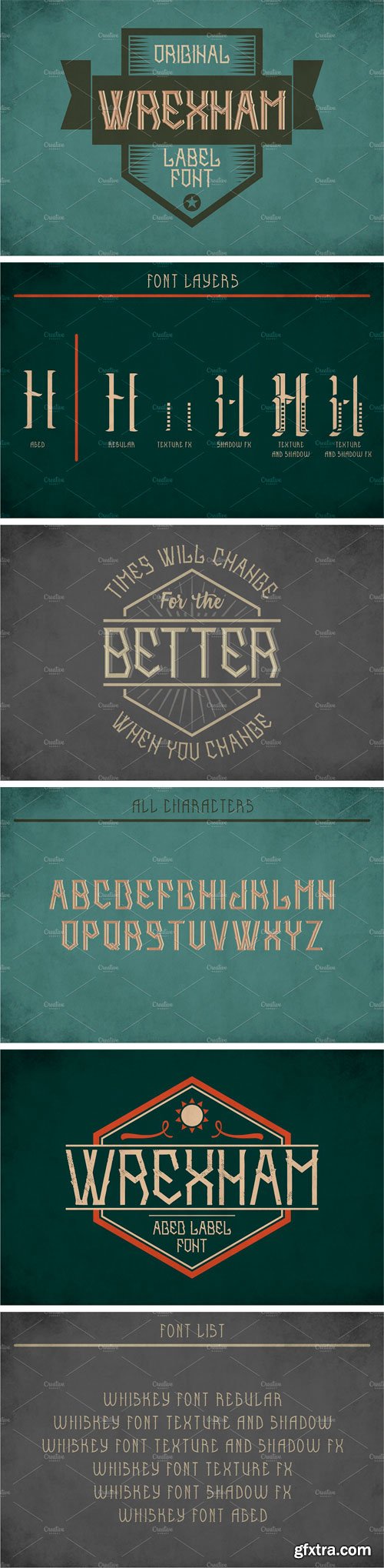 CM - Wrexham Vintage Label Typeface 1791142