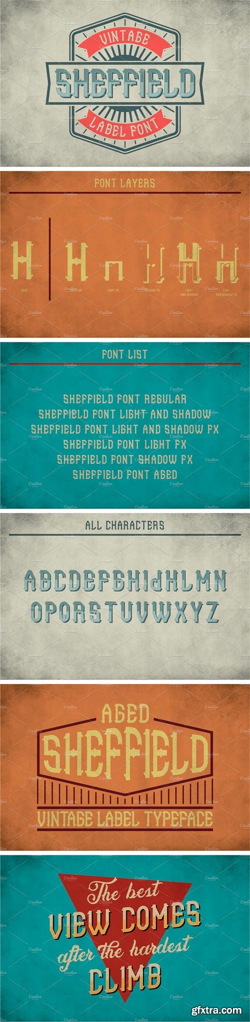 CM - Sheffield Vintage Label Typeface 1791189
