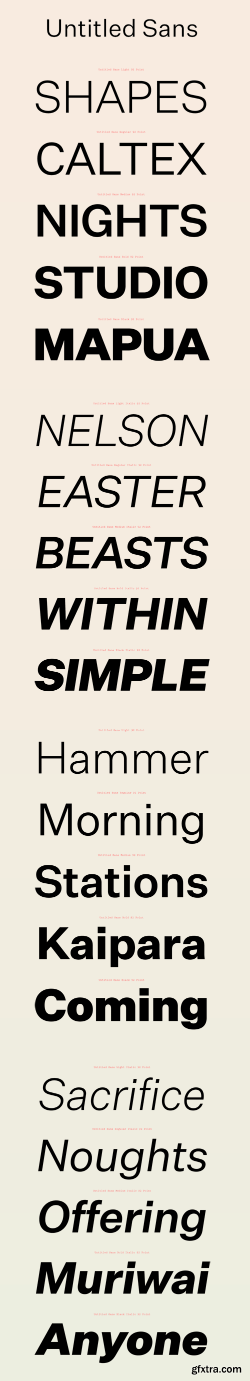 Untitled Sans Font Family Untitled Sans Font Family