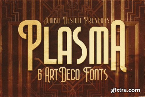 CreativeMarket Plasma - ArtDeco Style Font 1089538