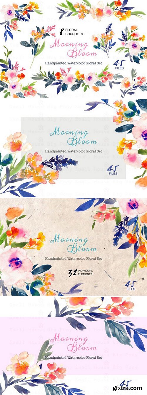 CM - Morning Bloom-Watercolor Floral Set 429467