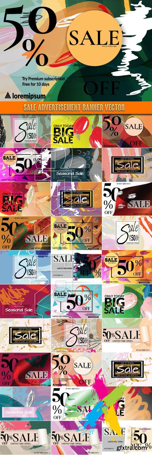 Sale advertisement banner vector