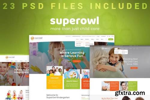 ThemeForest - SuperOwl - Kindergarten PSD Template