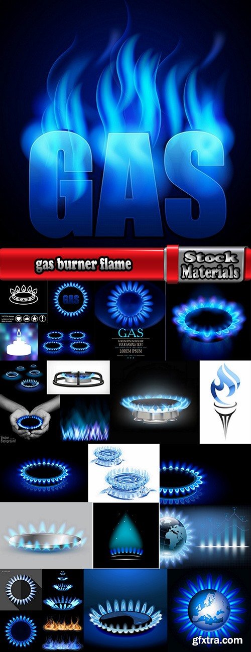 gas burner flame fire vector image 25 EPS gas burner flame fire vector image 25 EPS