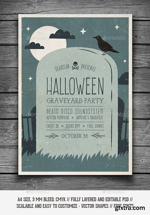 GR - Halloween Graveyard Party Flyer 9205894