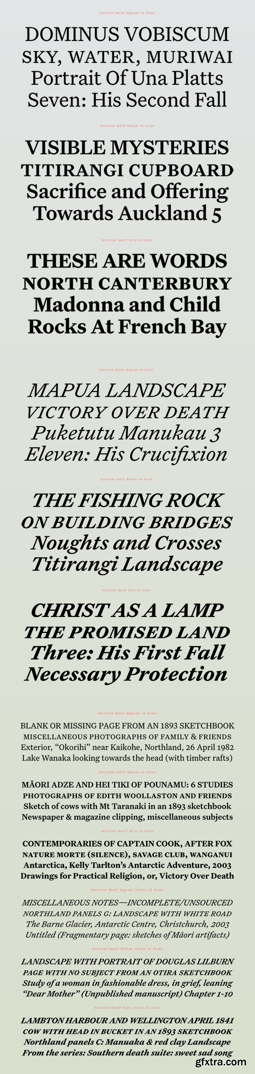 Untitled Serif Font Family Untitled Serif Font Family