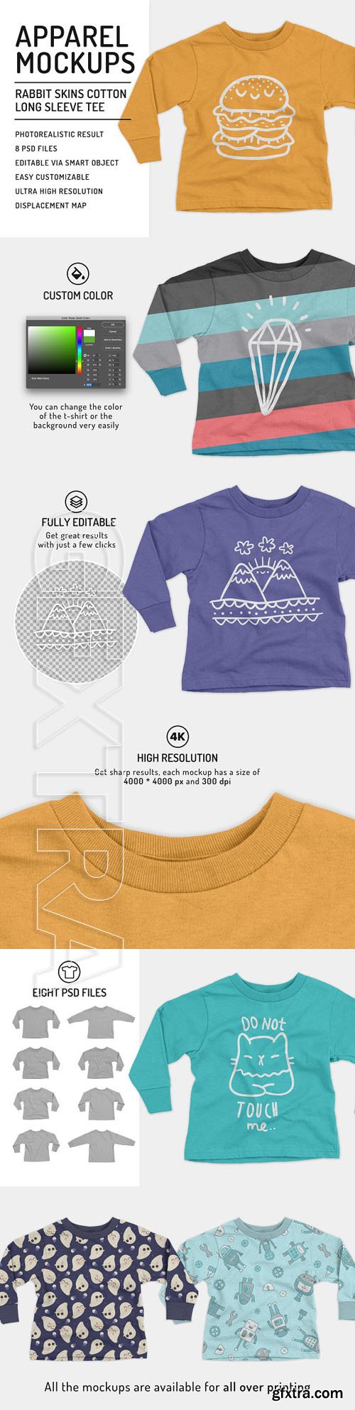 CreativeMarket - Toddler Longsleeve T-Shirt Mockups 1860051