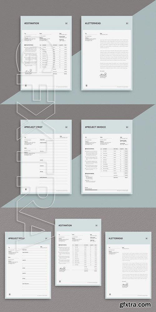 CreativeMarket - Brief-Estimation-Invoice-Letterhead 1877797