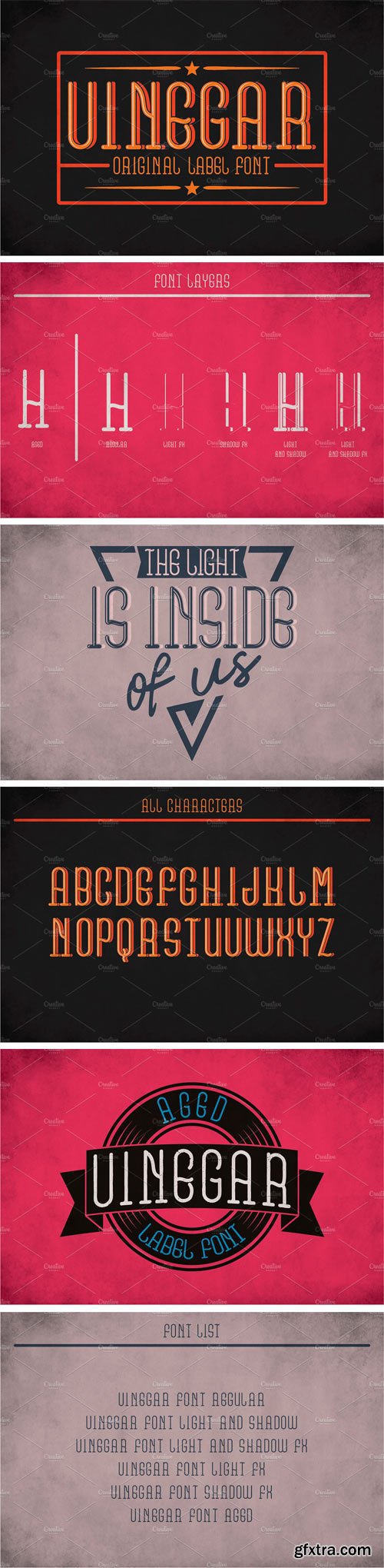 CM - Vinegar Vintage Label Typeface 1850020