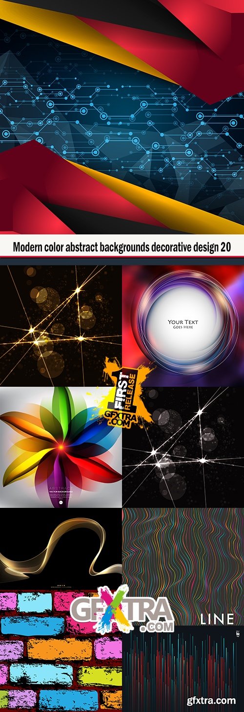 Modern color abstract backgrounds decorative design 20