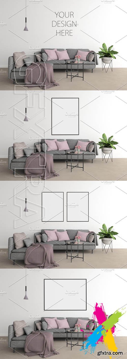 CreativeMarket - Interior mockup - wall art gallery 1878387