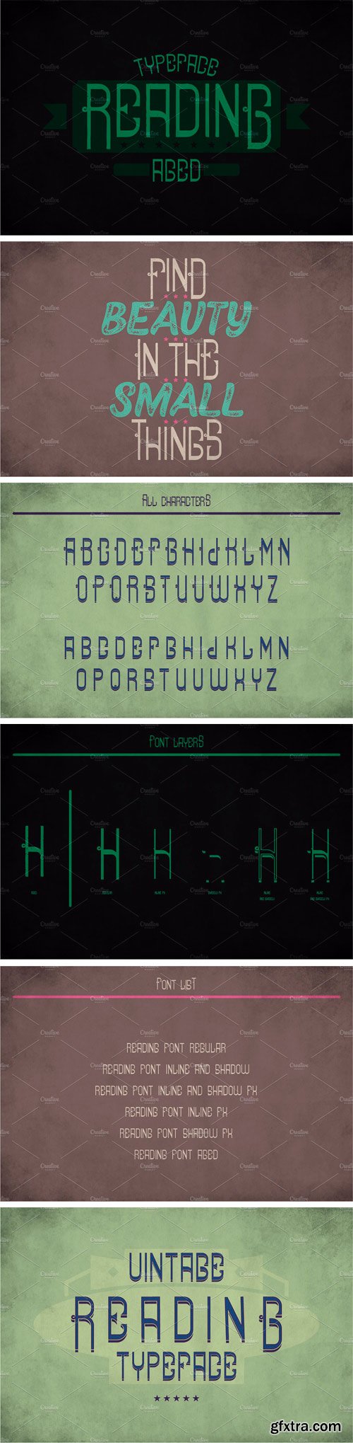 CM - Reading Vintage Label Typeface 1849878