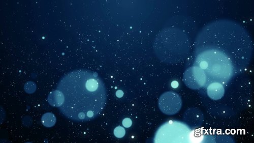 Particles blue dust abstract light bokeh motion titles cinematic background vj loop