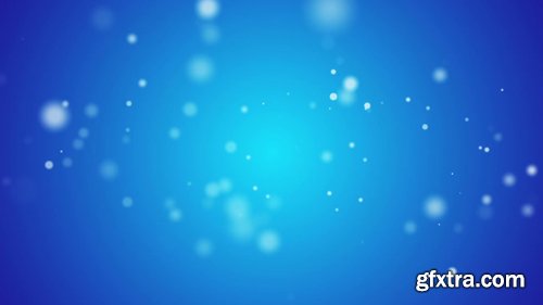 Flickering Particles, random motion of particles in blue color, Loopable