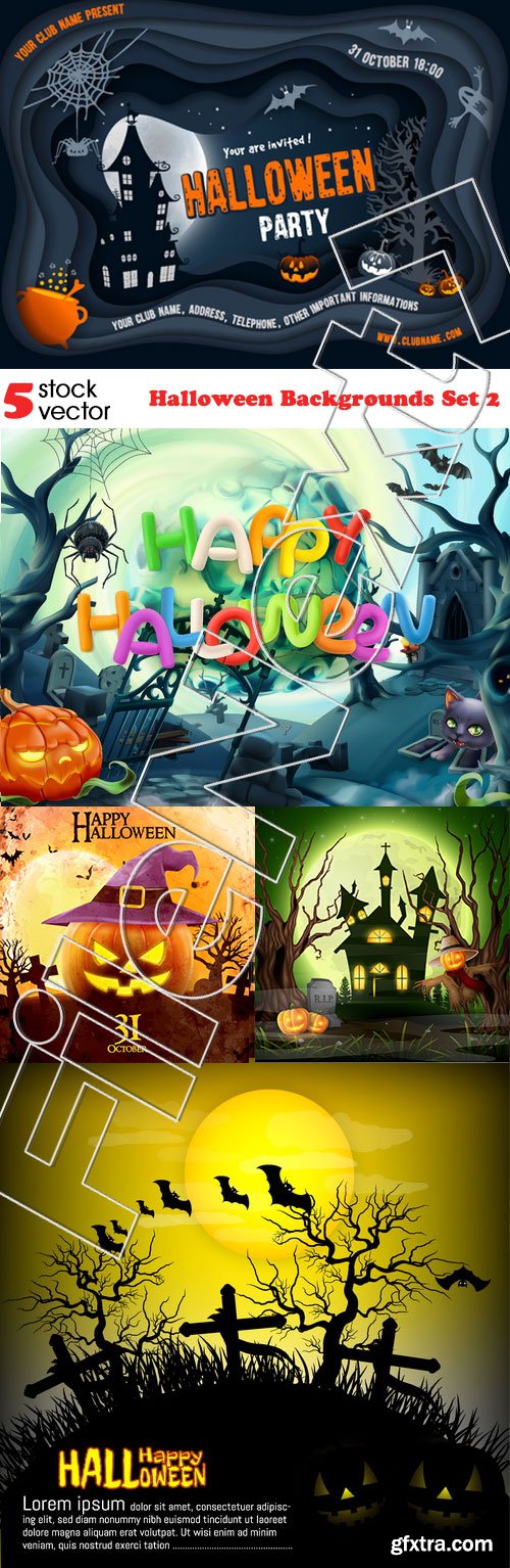 Vectors - Halloween Backgrounds Set 2