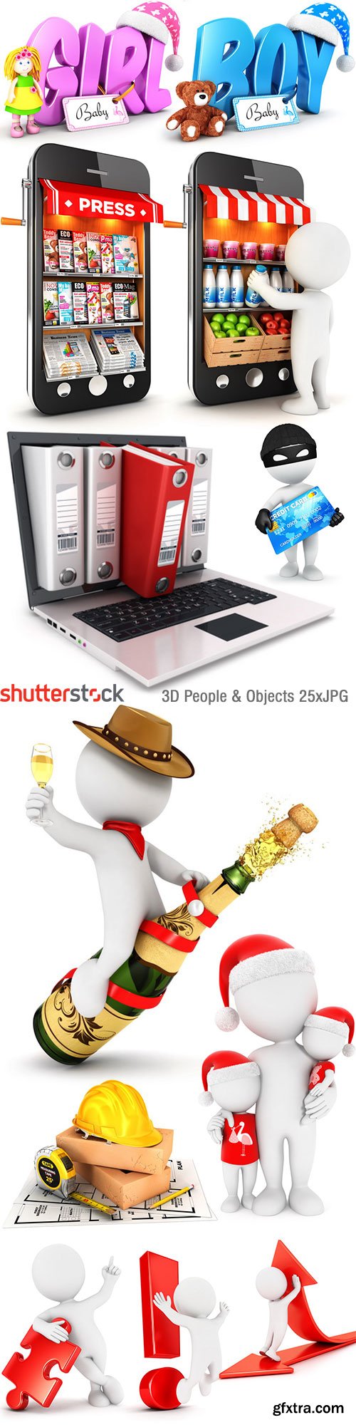 3D People & Objects 25xJPG