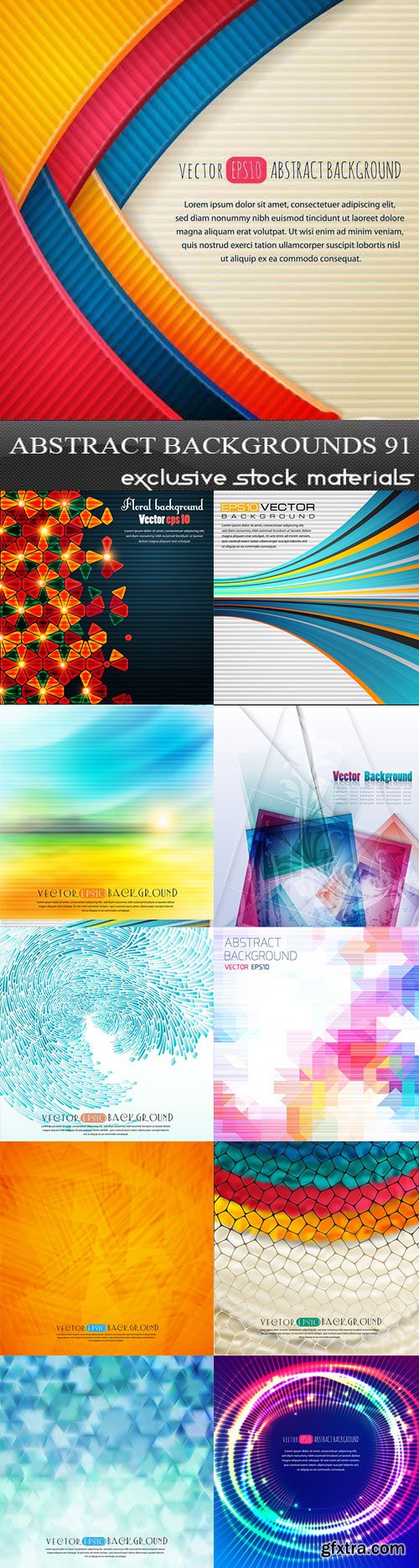 Collection of Vector Abstract Backgrounds Vol.91,25xEPS