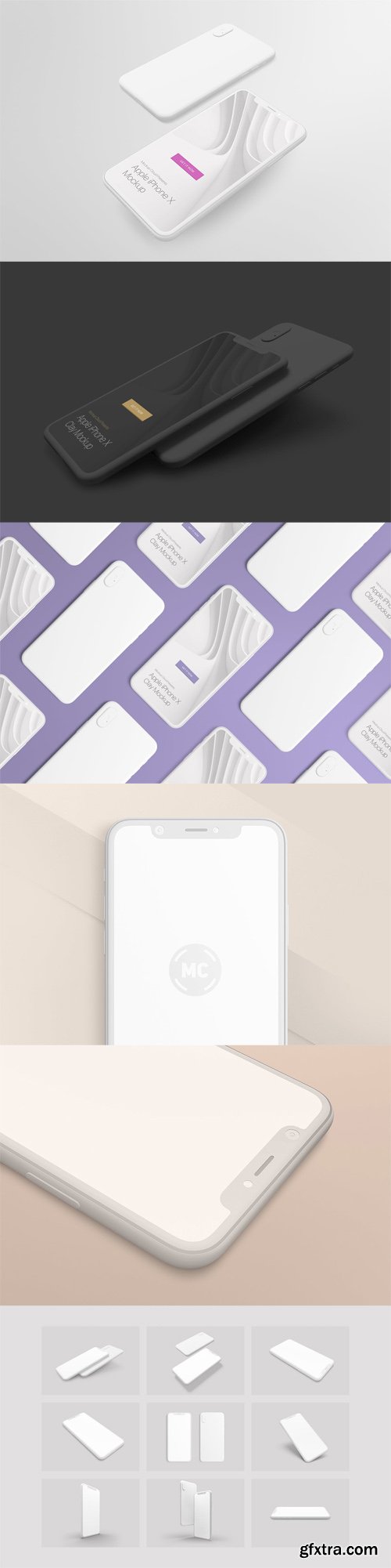 iPhone X Mockup Clay Version iPhone X Mockup Clay Version