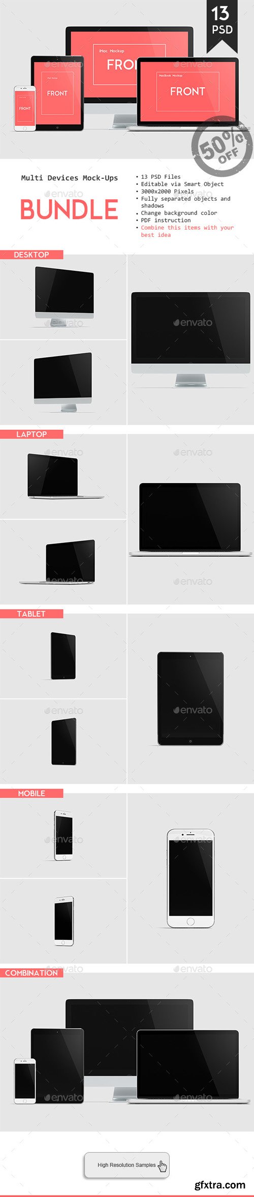 GR - Multi Devices Responsive Website Mockup Bundle 20727972