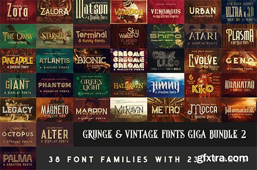 230 Grunge, Retro and Vintage Fonts