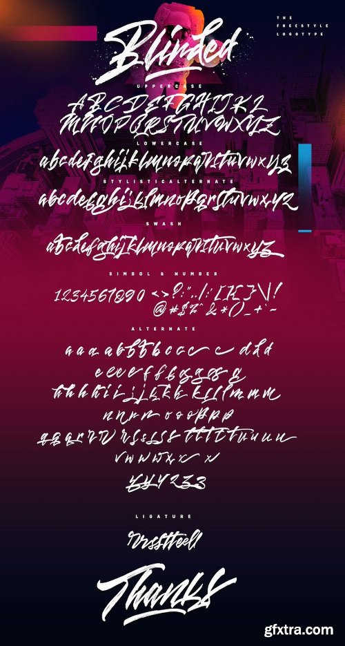 CreativeMarket Blinded - Freestyle Logotype 25% OFF 1400881