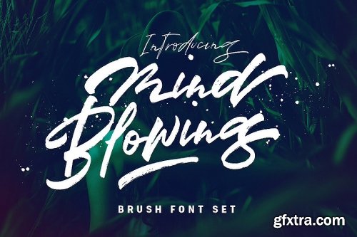 CreativeMarket Mind Blowing 3 Brush Font Set 40%OFF 1475831