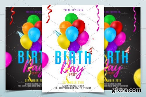 CM - Birthday party flyer template 1828750