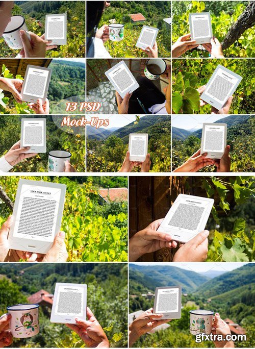 CM - E-Book Reader, 13 PSD Mock-Ups, BUNDLE 1867191