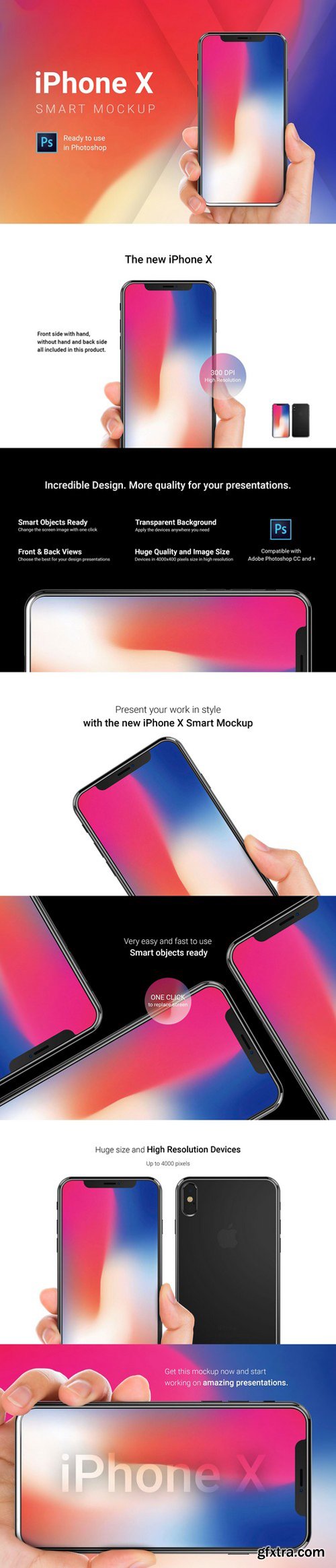 CM - iPhone X Mockup with Hand Straight 1853071