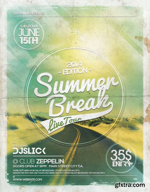 Summer Break Flyer Template Vol.2 + Facebook Cover