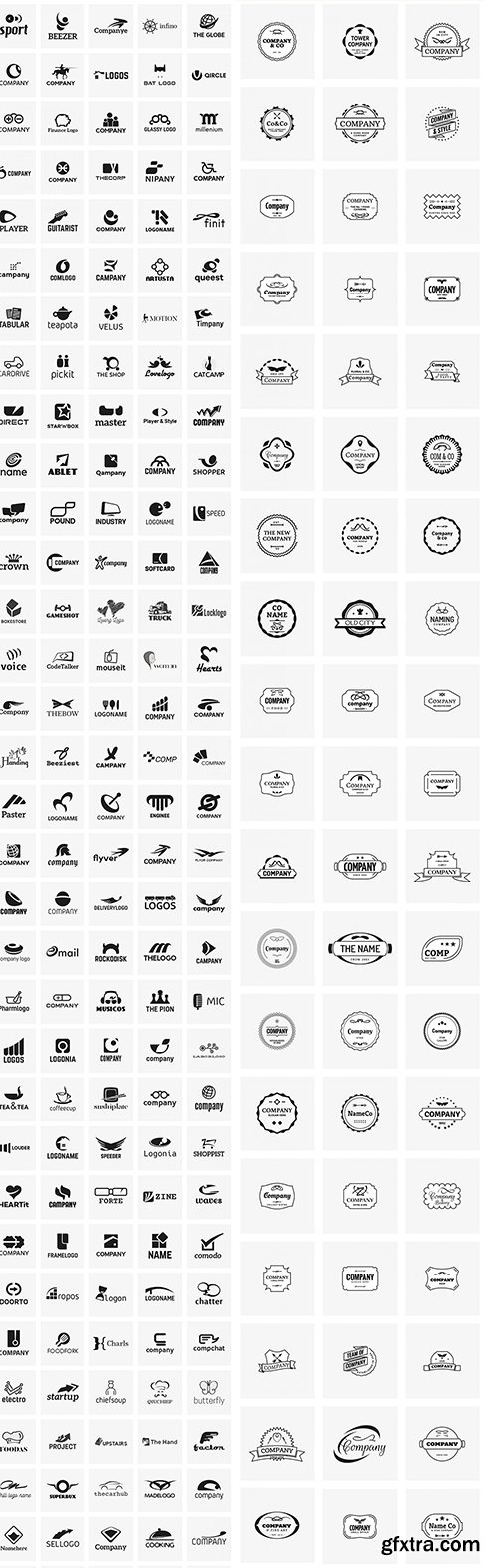 430 Vector Logo Design Templates &amp; 200 Logo Kit Elements