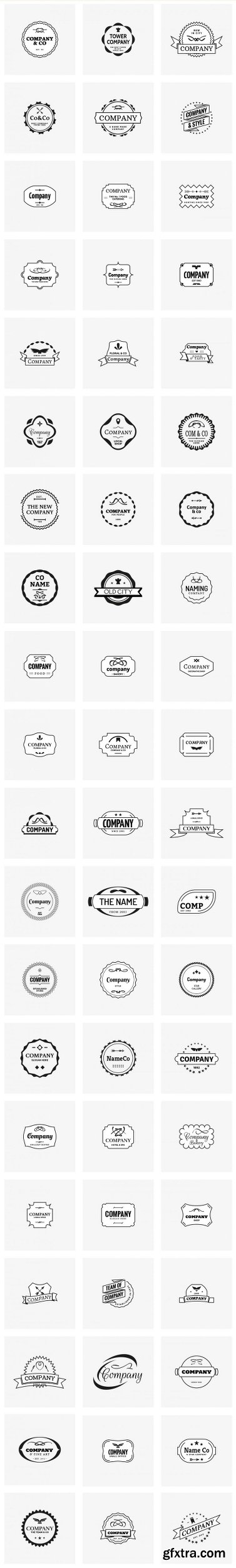 430 Vector Logo Design Templates & 200 Logo Kit Elements