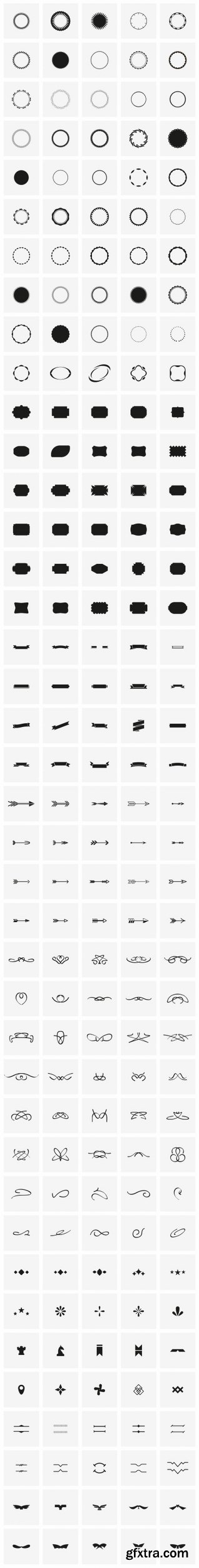 430 Vector Logo Design Templates & 200 Logo Kit Elements