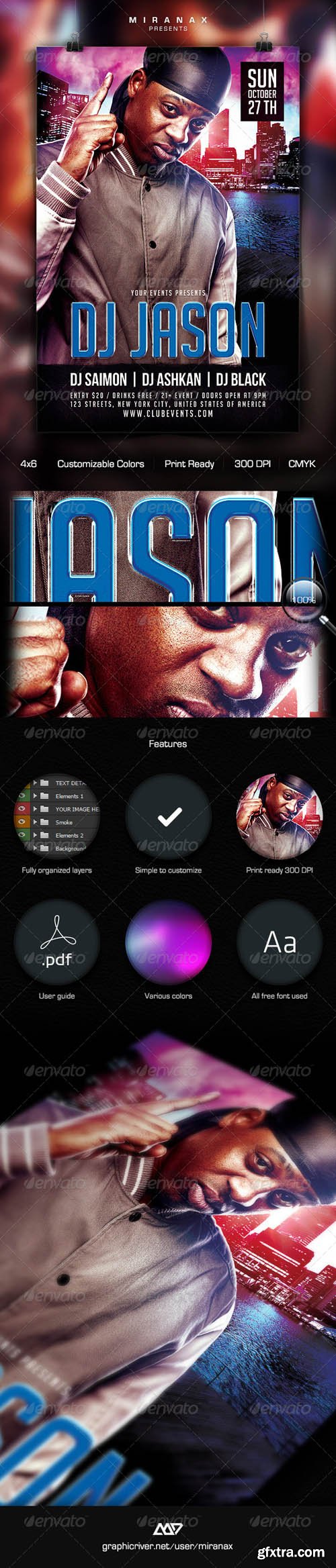 GR - Special Guest Club DJ Party PSD Flyer Template 8616480