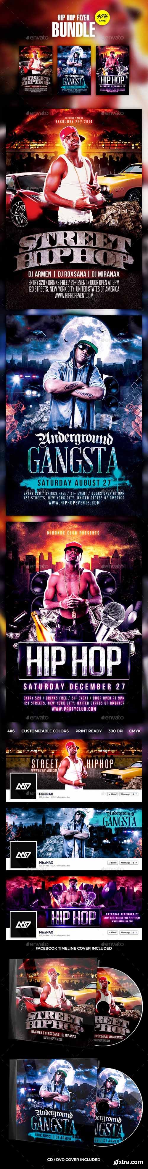GR - Hip Hop - Rap Flyer Template PSD Bundle 11643524 GR - Hip Hop - Rap Flyer Template PSD Bundle 11643524