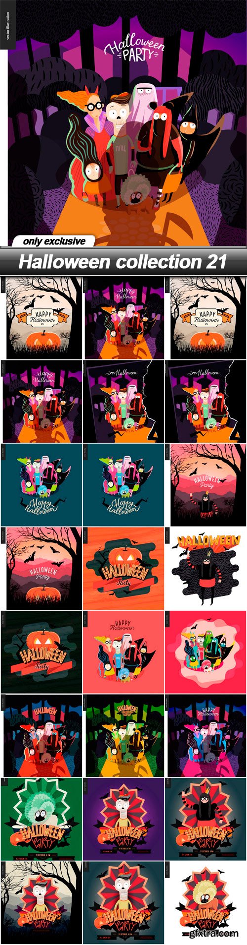 Halloween collection 21 - 25 EPS