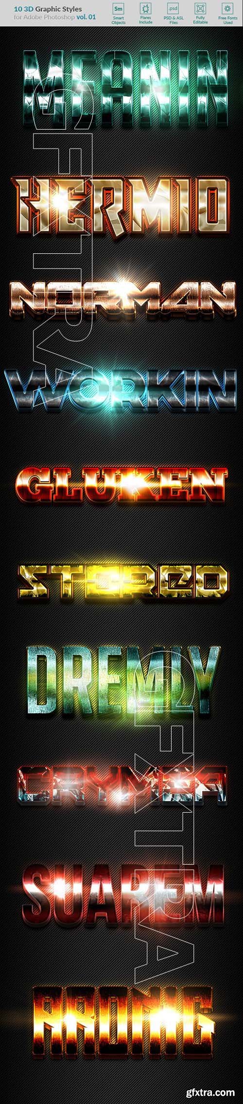 GraphicRiver - 10 3D Styles vol. 01 20713117