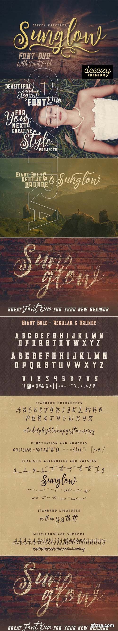 CreativeMarket - Sunglow Font Duo 1932487