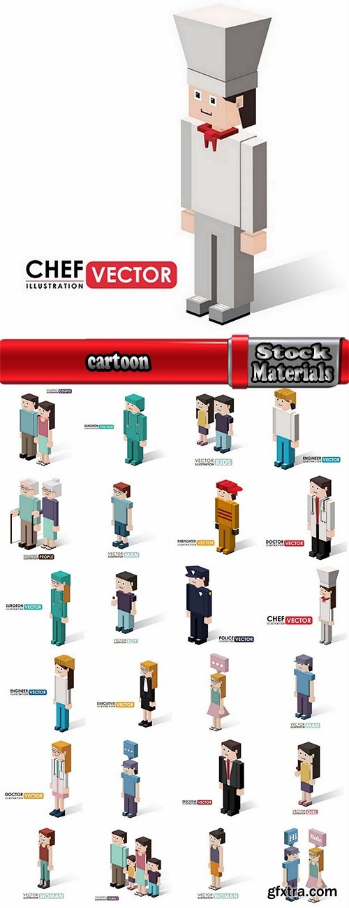 Pixel cartoon decorative design element vector image 25 EPS