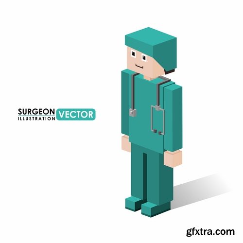 Pixel cartoon decorative design element vector image 25 EPS