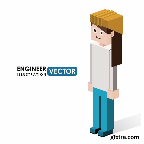 Pixel cartoon decorative design element vector image 25 EPS