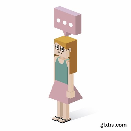 Pixel cartoon decorative design element vector image 25 EPS