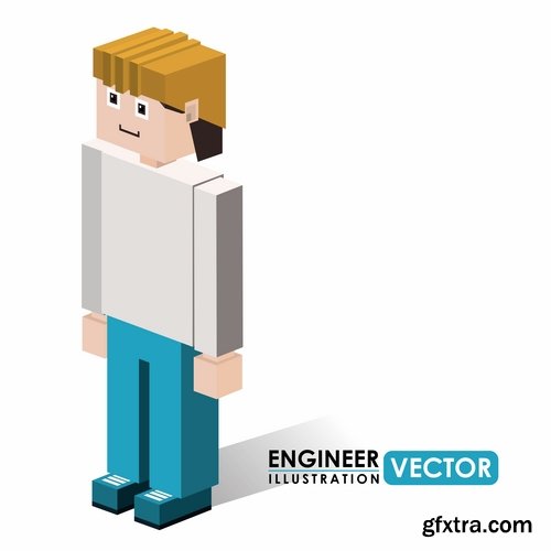 Pixel cartoon decorative design element vector image 25 EPS