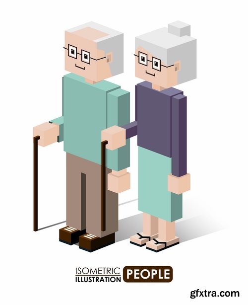 Pixel cartoon decorative design element vector image 25 EPS