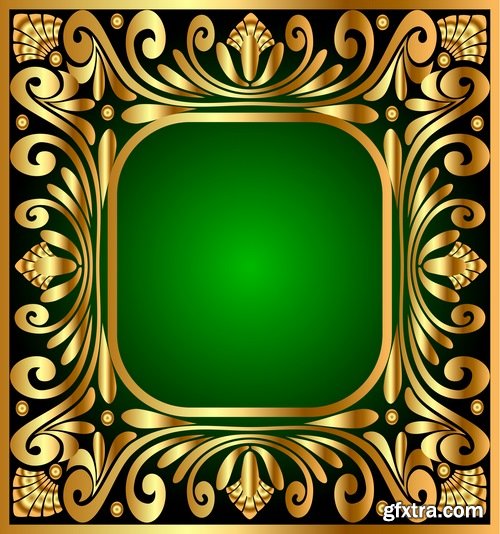 Frame with calligraphic edging photo 25 EPS