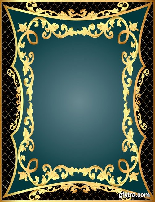 Frame with calligraphic edging photo 25 EPS
