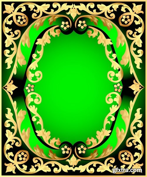 Frame with calligraphic edging photo 25 EPS