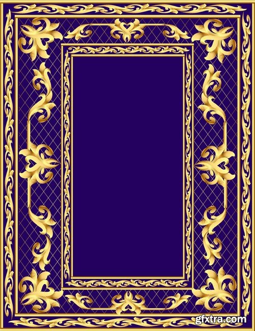 Frame with calligraphic edging photo 25 EPS